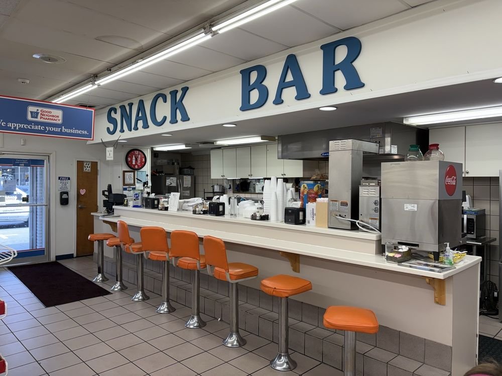 The lunch counter at Davis Drug Co.